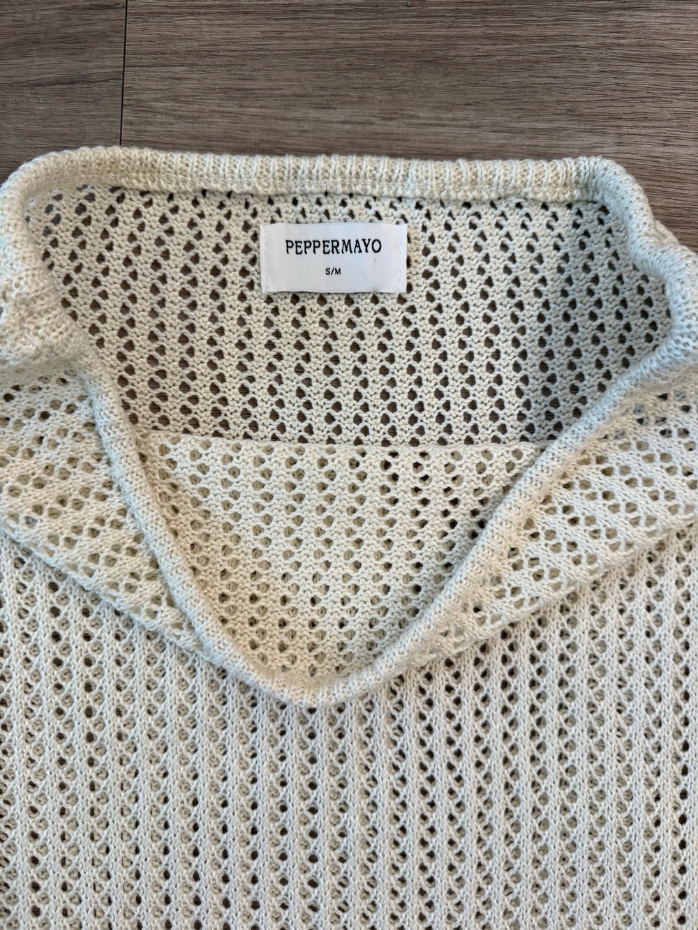 Peppermayo Carpe Diem Crochet Mini Dress in Ivory, Size S/M - Picture 3 of 11